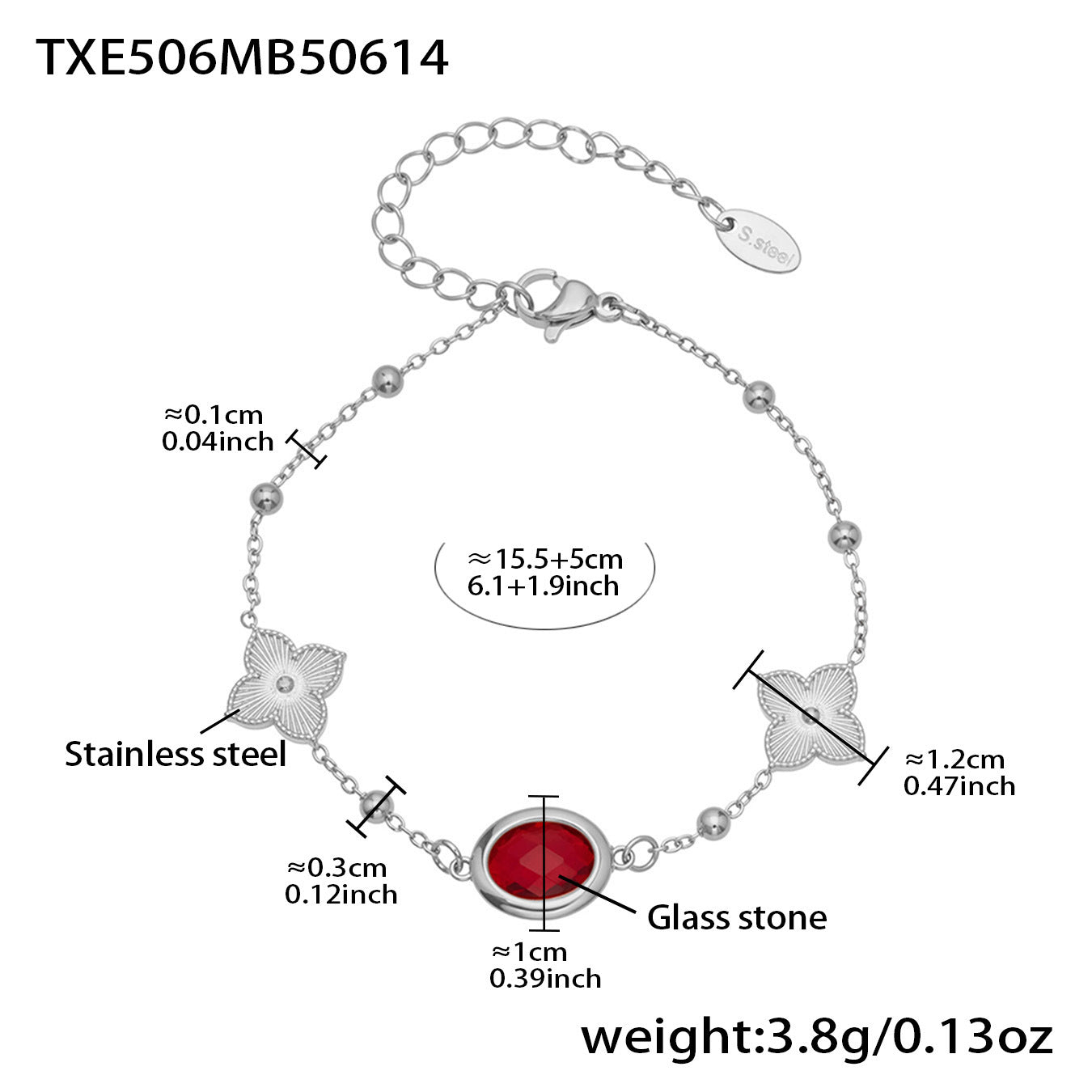 Stainless Steel Oval Gemstone Jewelry Series – Long Pendant Necklace · Bracelet · Drop Earrings | WANTI Jewelry