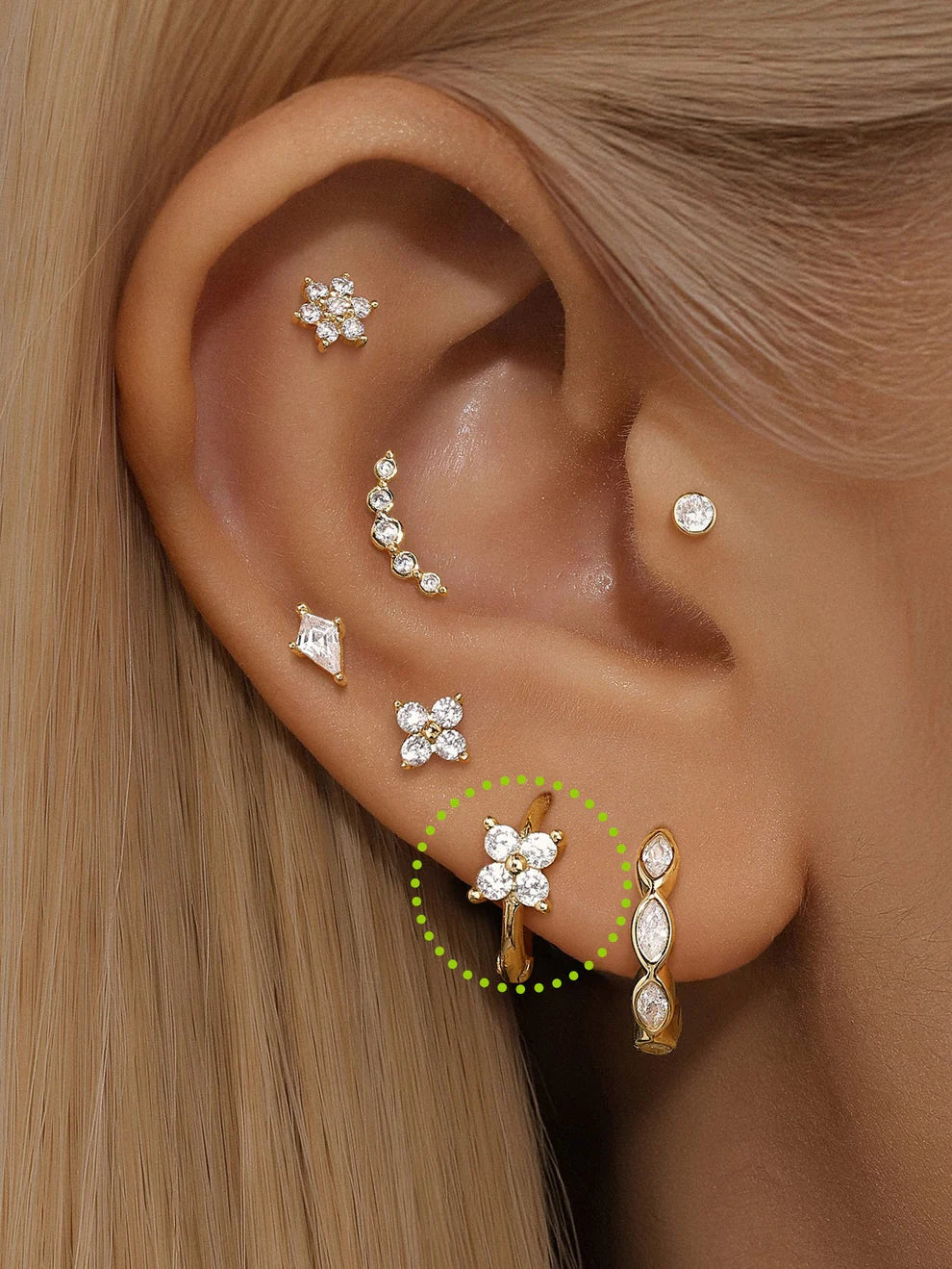 14K Gold Crown Zircon Stud Earrings – Regal & Dainty