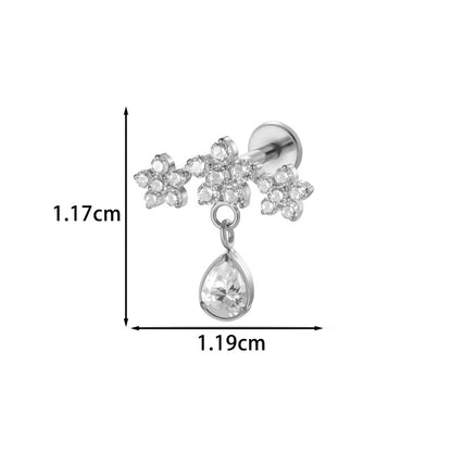 G23/F136 Titanium Micro CZ Internal Thread Piercing Jewelry – Christmas Tree, Rose, Comb & Bunny | 10 Styles