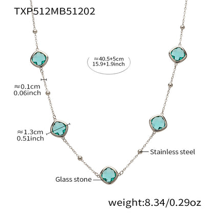 Modern Geometric Glass Jewelry | Stainless Steel Necklaces, Bracelets & Earrings