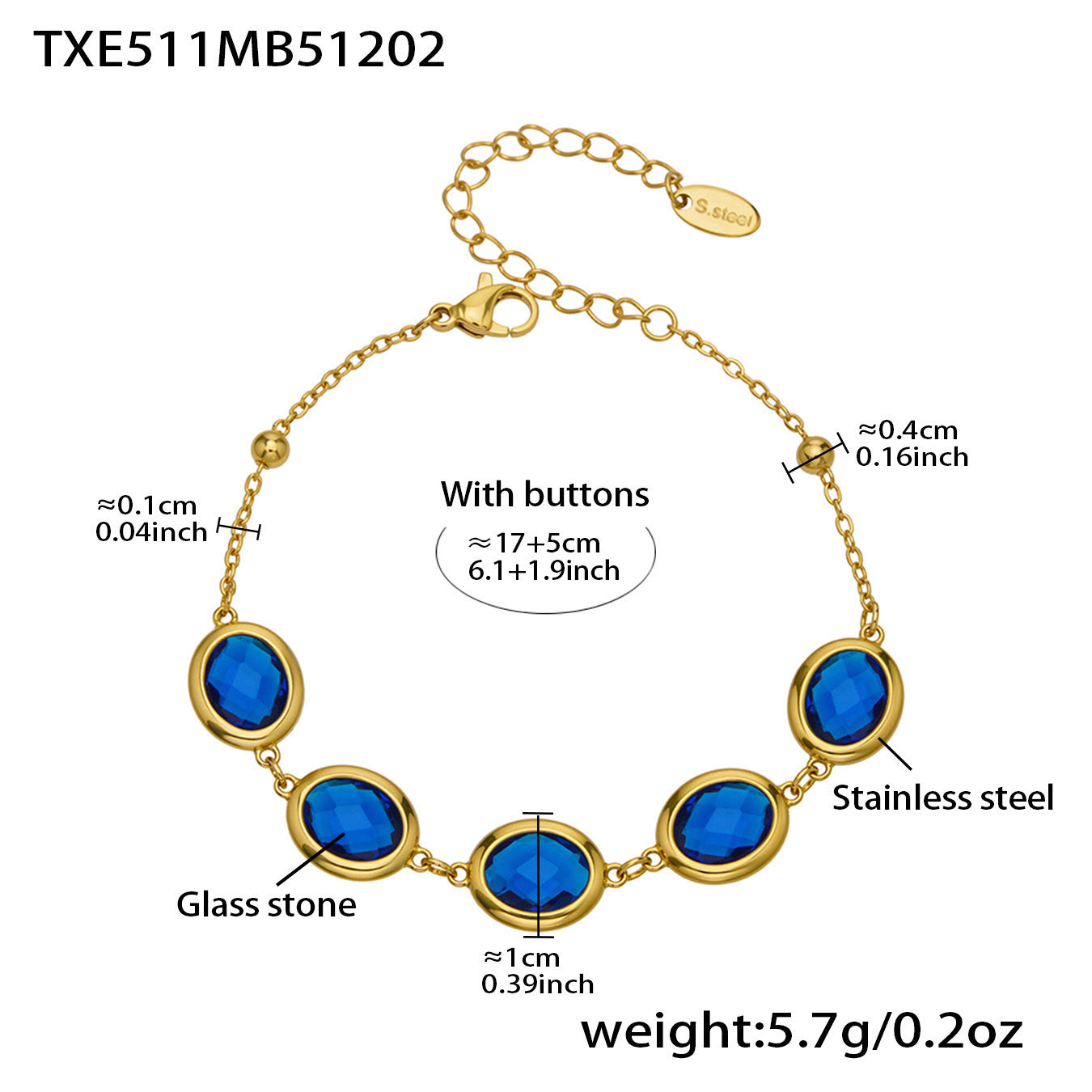 Candy Color Oval Glass Stone Necklace, Bracelet & Earrings Set – Stainless Steel | Fashion Jewelry | Colorful Minimalist Accessories