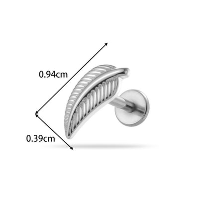 Implant Grade G23 ASTM F136 Titanium Geometric Labret Stud | Push Pin Flat Back 16G Lip & Cartilage Piercing Jewelry
