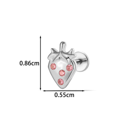 G23 F136 Titanium Geometric Flat Back Labret Stud – Internal Thread Cartilage & Lip Piercing