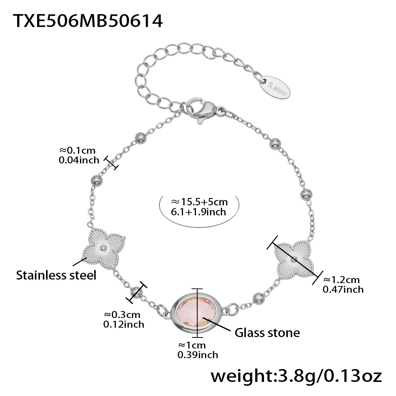 Stainless Steel Oval Gemstone Jewelry Series – Long Pendant Necklace · Bracelet · Drop Earrings | WANTI Jewelry