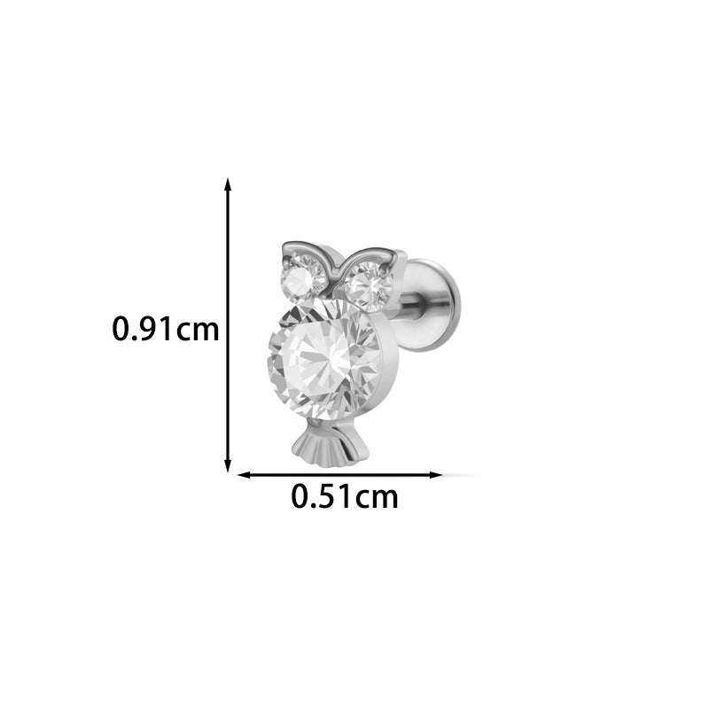 G23 F136 Titanium Geometric Flat Back Labret Stud – Internal Thread Cartilage & Lip Piercing