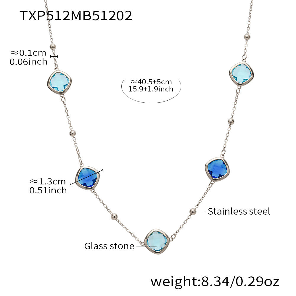 Modern Geometric Glass Jewelry | Stainless Steel Necklaces, Bracelets & Earrings
