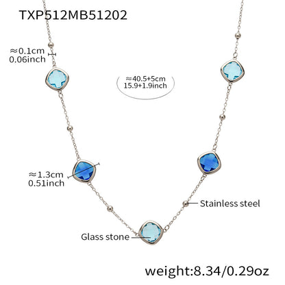 Modern Geometric Glass Jewelry | Stainless Steel Necklaces, Bracelets & Earrings