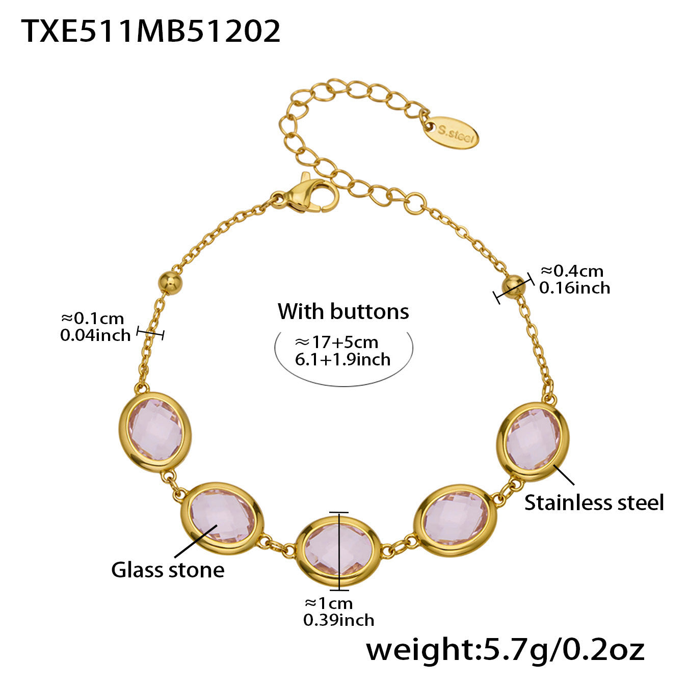 Candy Color Oval Glass Stone Necklace, Bracelet & Earrings Set – Stainless Steel | Fashion Jewelry | Colorful Minimalist Accessories