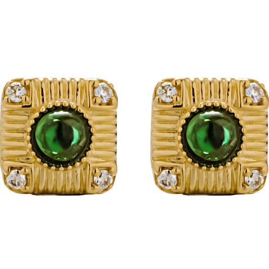 14K Solid Gold Moissanite Vintage Stud Earrings – Elegant & Timeless Jewelry