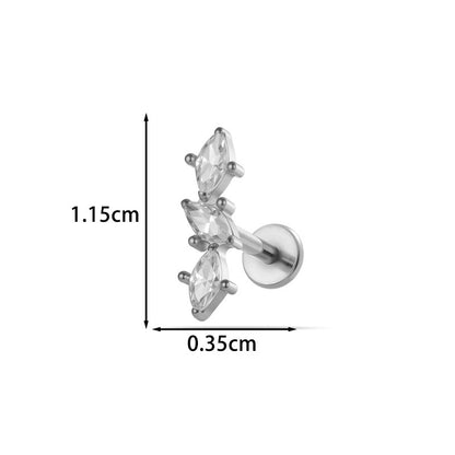 G23/F136 Titanium Internal Thread Lip & Cartilage Studs – Heart, Cross & 10 Classic Designs | Gold & Silver