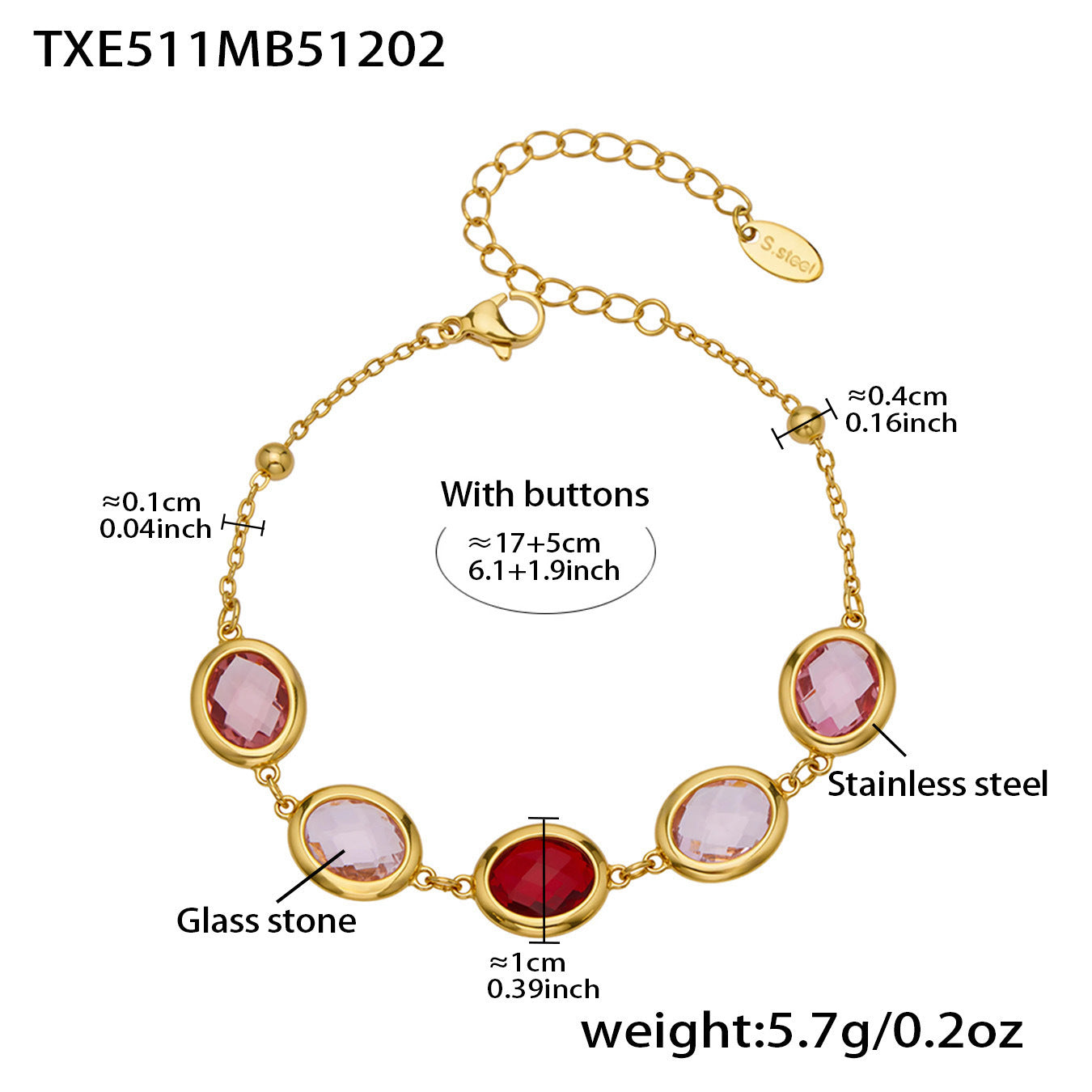 Candy Color Oval Glass Stone Necklace, Bracelet & Earrings Set – Stainless Steel | Fashion Jewelry | Colorful Minimalist Accessories