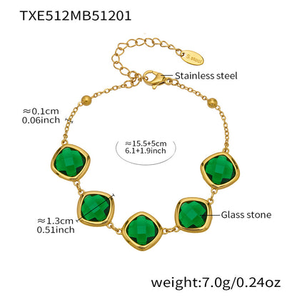 Modern Geometric Glass Jewelry | Stainless Steel Necklaces, Bracelets & Earrings