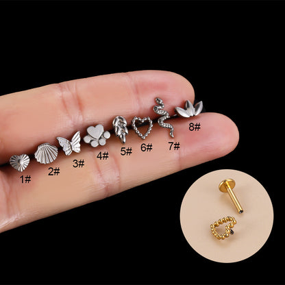 Titanium Cartilage Piercing Stud – Hypoallergenic, Lightweight & Sparkling