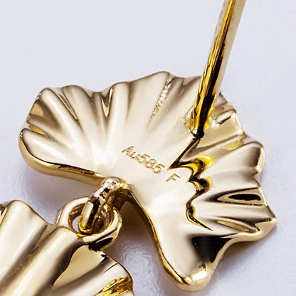 14K Gold Flower  Piercing  Stud(Pair)