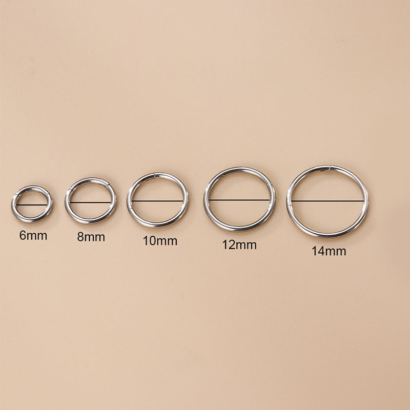 G23/F136 Titanium Seamless Hoop Ring Lip Nose Ear Piercing Jewelry 16G – Gold & Silver (6mm/8mm/10mm/12mm/14mm)