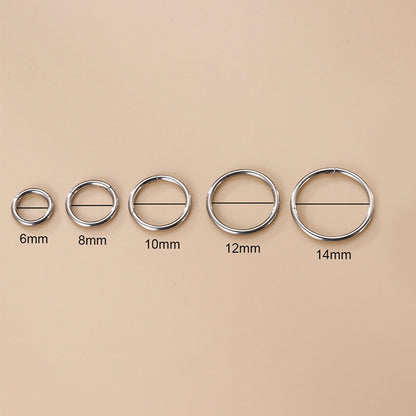 G23/F136 Titanium Seamless Hoop Ring Lip Nose Ear Piercing Jewelry 16G – Gold & Silver (6mm/8mm/10mm/12mm/14mm)