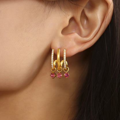 Tassel Zircon Earrings – Elegant Stainless Steel Dangle Earrings for Women