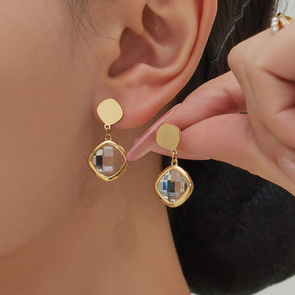 Modern Geometric Glass Jewelry | Stainless Steel Necklaces, Bracelets & Earrings