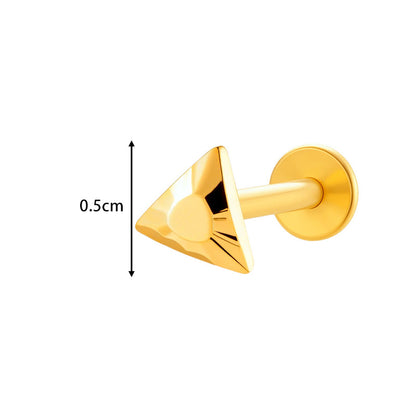 G23/F136 Titanium Piercing with Zircon Pendant Chain – Threaded Flat-Top Lip & Cartilage Piercing Earring Jewelry