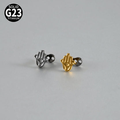 ASTM F136Titanium Hand Dermal Anchor – Palm-Shaped Skin Implant Piercing Jewelry