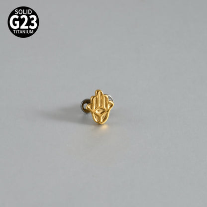 ASTM F136Titanium Hand Dermal Anchor – Palm-Shaped Skin Implant Piercing Jewelry