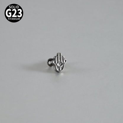 ASTM F136Titanium Hand Dermal Anchor – Palm-Shaped Skin Implant Piercing Jewelry