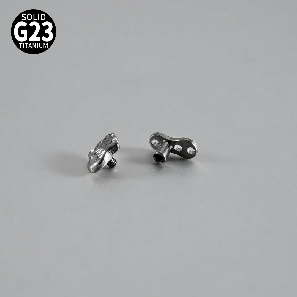 ASTM F136Titanium Hand Dermal Anchor – Palm-Shaped Skin Implant Piercing Jewelry