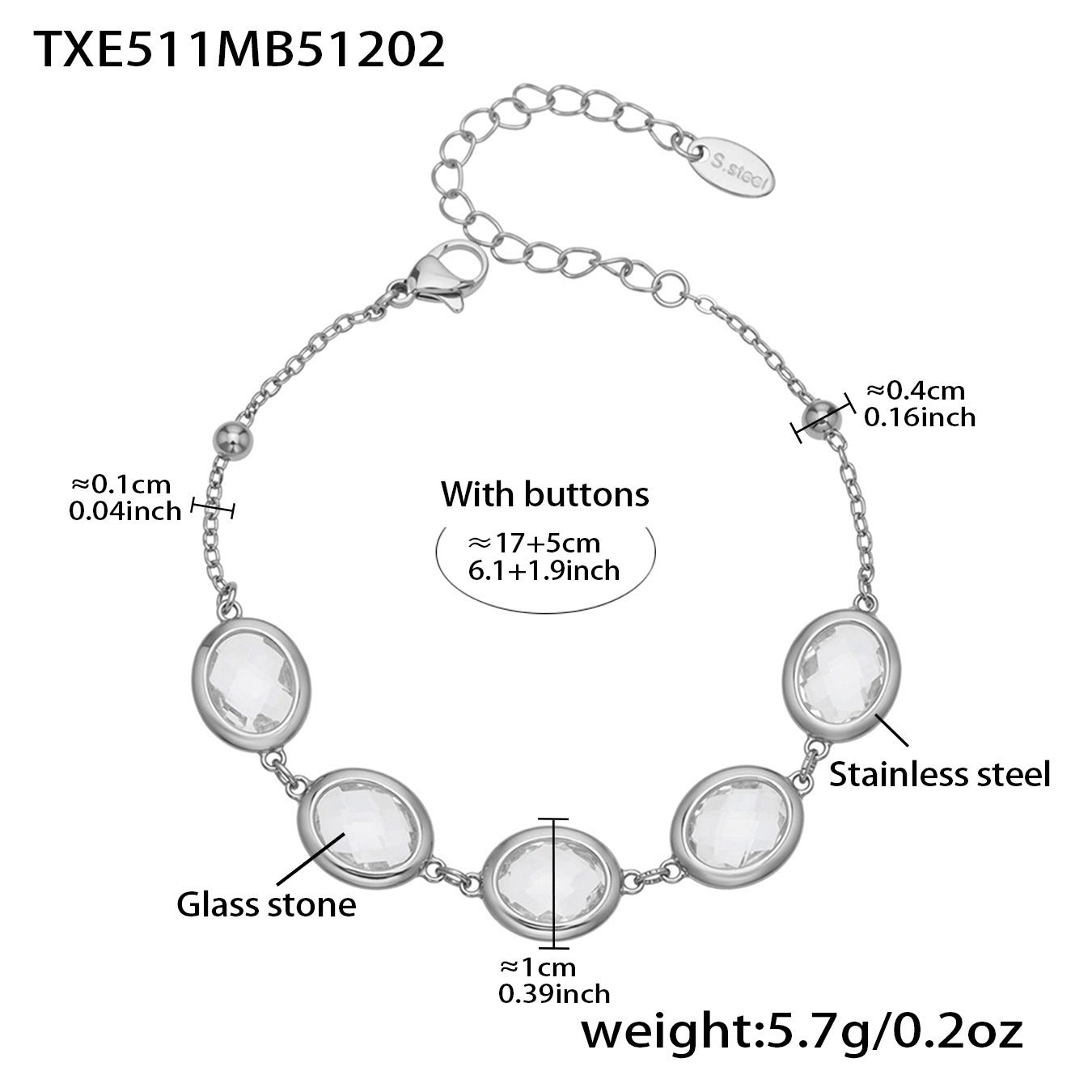 Candy Color Oval Glass Stone Necklace, Bracelet & Earrings Set – Stainless Steel | Fashion Jewelry | Colorful Minimalist Accessories