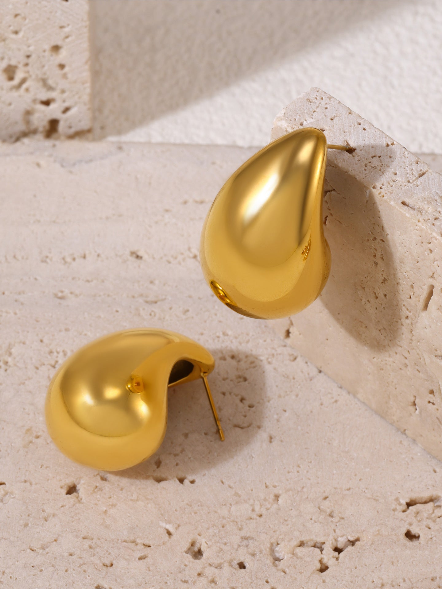 Elegant Teardrop Zircon Earrings – Stainless Steel Enamel, Pearl & Rhinestone Collection | Hypoallergenic Fashion Jewelry