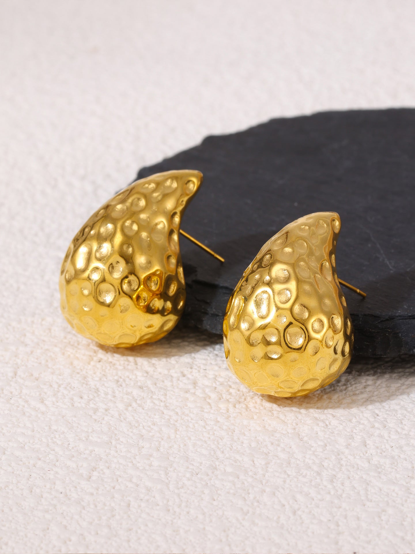 Elegant Teardrop Zircon Earrings – Stainless Steel Enamel, Pearl & Rhinestone Collection | Hypoallergenic Fashion Jewelry