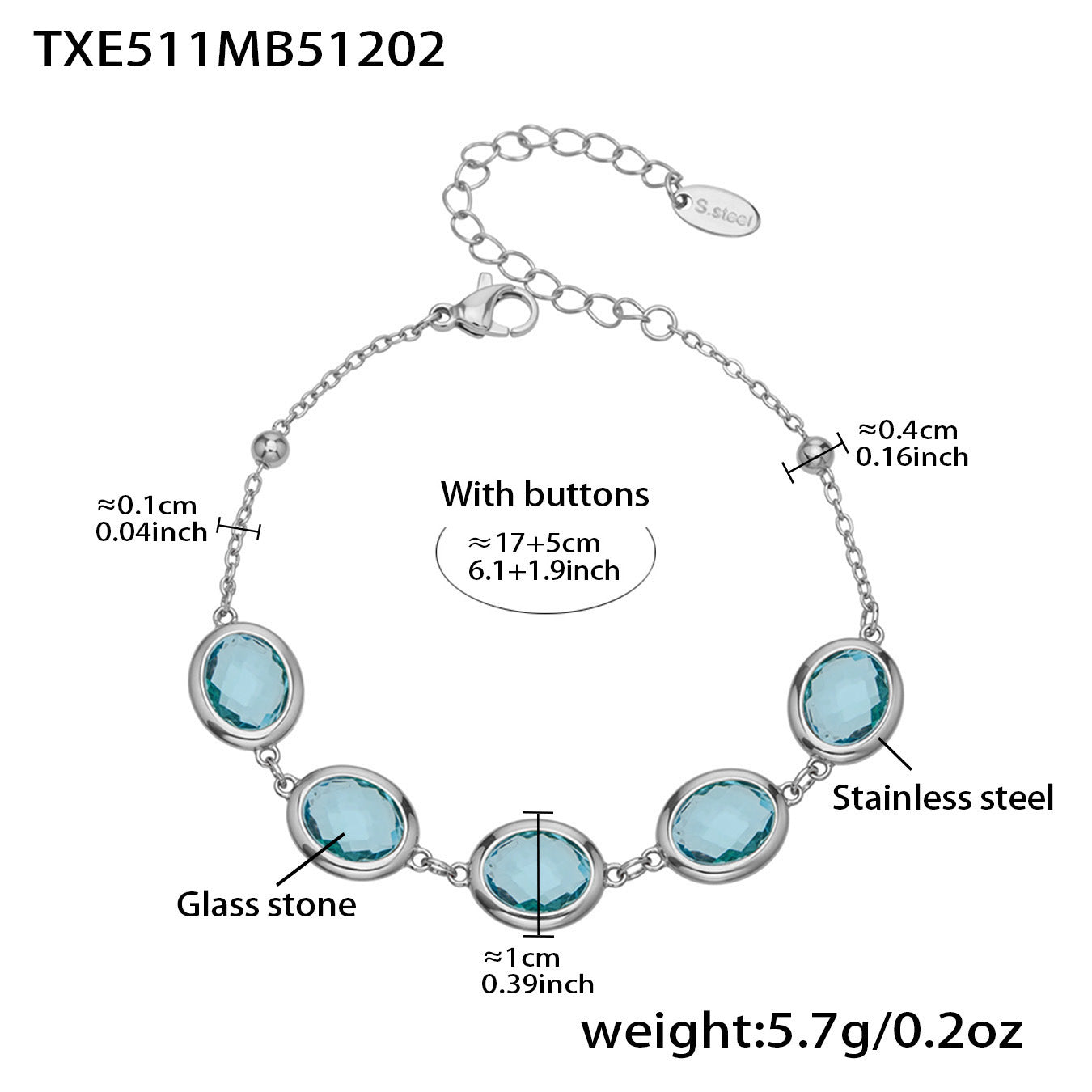 Candy Color Oval Glass Stone Necklace, Bracelet & Earrings Set – Stainless Steel | Fashion Jewelry | Colorful Minimalist Accessories