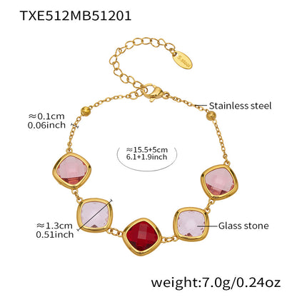 Modern Geometric Glass Jewelry | Stainless Steel Necklaces, Bracelets & Earrings