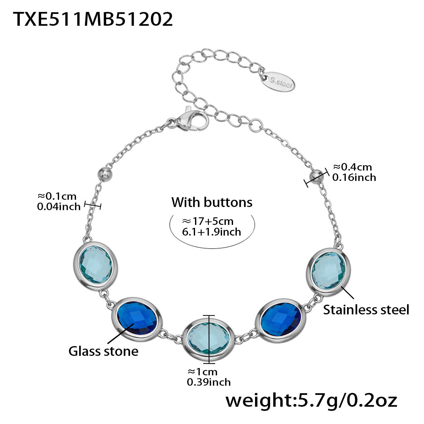 Candy Color Oval Glass Stone Necklace, Bracelet & Earrings Set – Stainless Steel | Fashion Jewelry | Colorful Minimalist Accessories