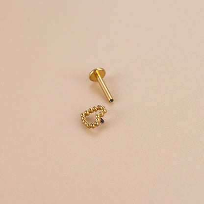 Titanium Cartilage Piercing Stud – Hypoallergenic, Lightweight & Sparkling