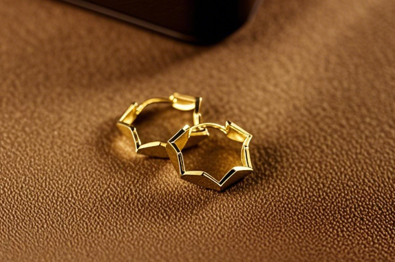14K Gold Honeycomb Geometric Earrings – Set of 5 Pairs | Lightweight & Hypoallergenic