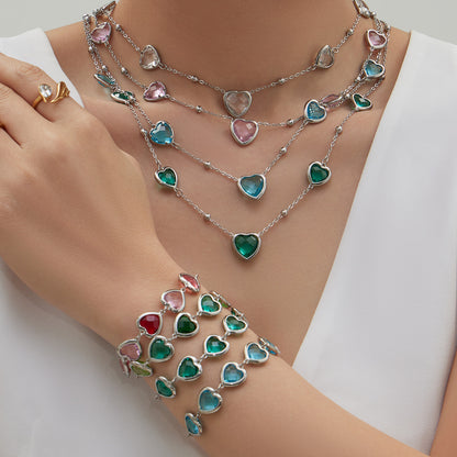 Modern Glass Shine Jewelry | Stainless Steel Necklaces, Bracelets & Earrings