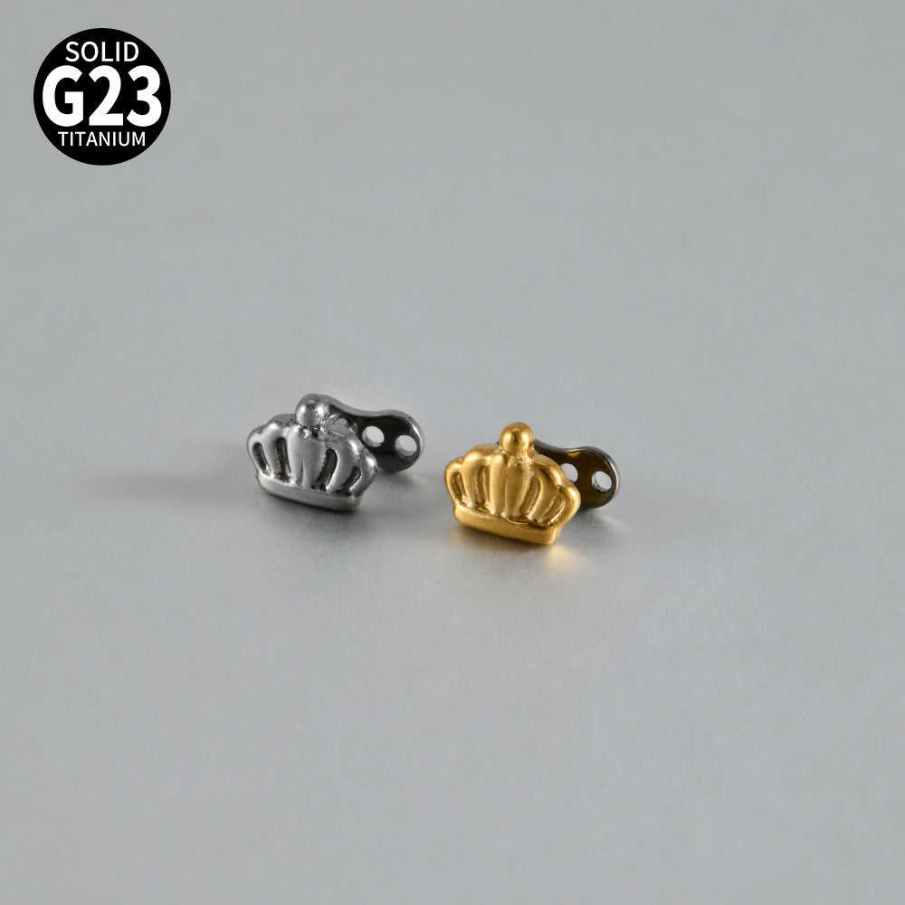 ASTM F136 Titanium Crown Dermal Anchor – Royal Eyebrow & Skin Implant Jewelry