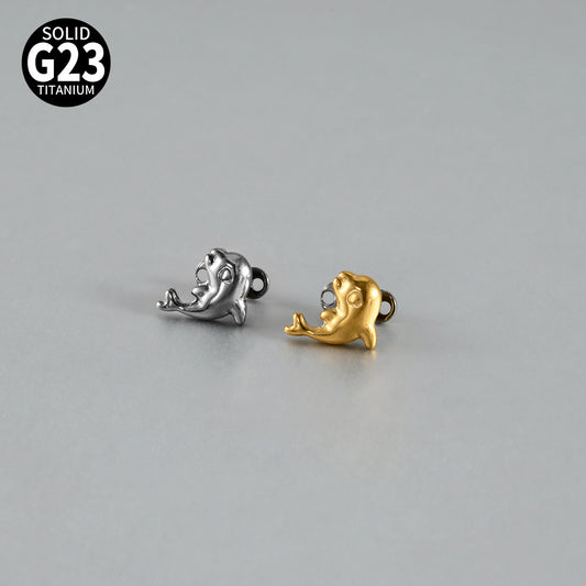 ASTM F136 Titanium Dolphin Dermal Anchor – Internally Threaded Surface & Collarbone Piercing Jewelry
