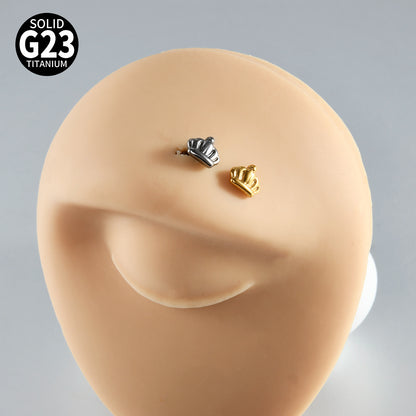 ASTM F136 Titanium Crown Dermal Anchor – Royal Eyebrow & Skin Implant Jewelry
