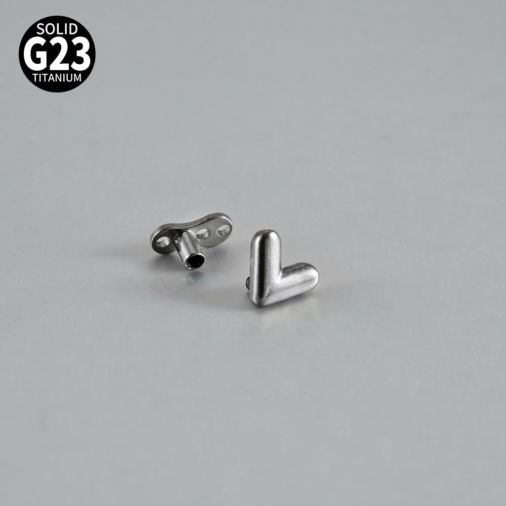 ASTM F136 Titanium Sweet Heart Dermal Anchor Implant – Classic Heart Skin Implant Piercing Jewelry