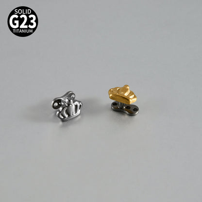ASTM F136 Titanium Crown Dermal Anchor – Royal Eyebrow & Skin Implant Jewelry