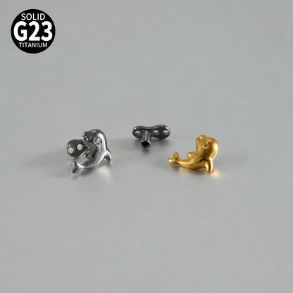 ASTM F136 Titanium Dolphin Dermal Anchor – Internally Threaded Surface & Collarbone Piercing Jewelry