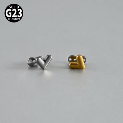 ASTM F136 Titanium Sweet Heart Dermal Anchor Implant – Classic Heart Skin Implant Piercing Jewelry