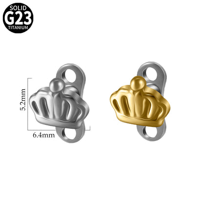 ASTM F136 Titanium Crown Dermal Anchor – Royal Eyebrow & Skin Implant Jewelry