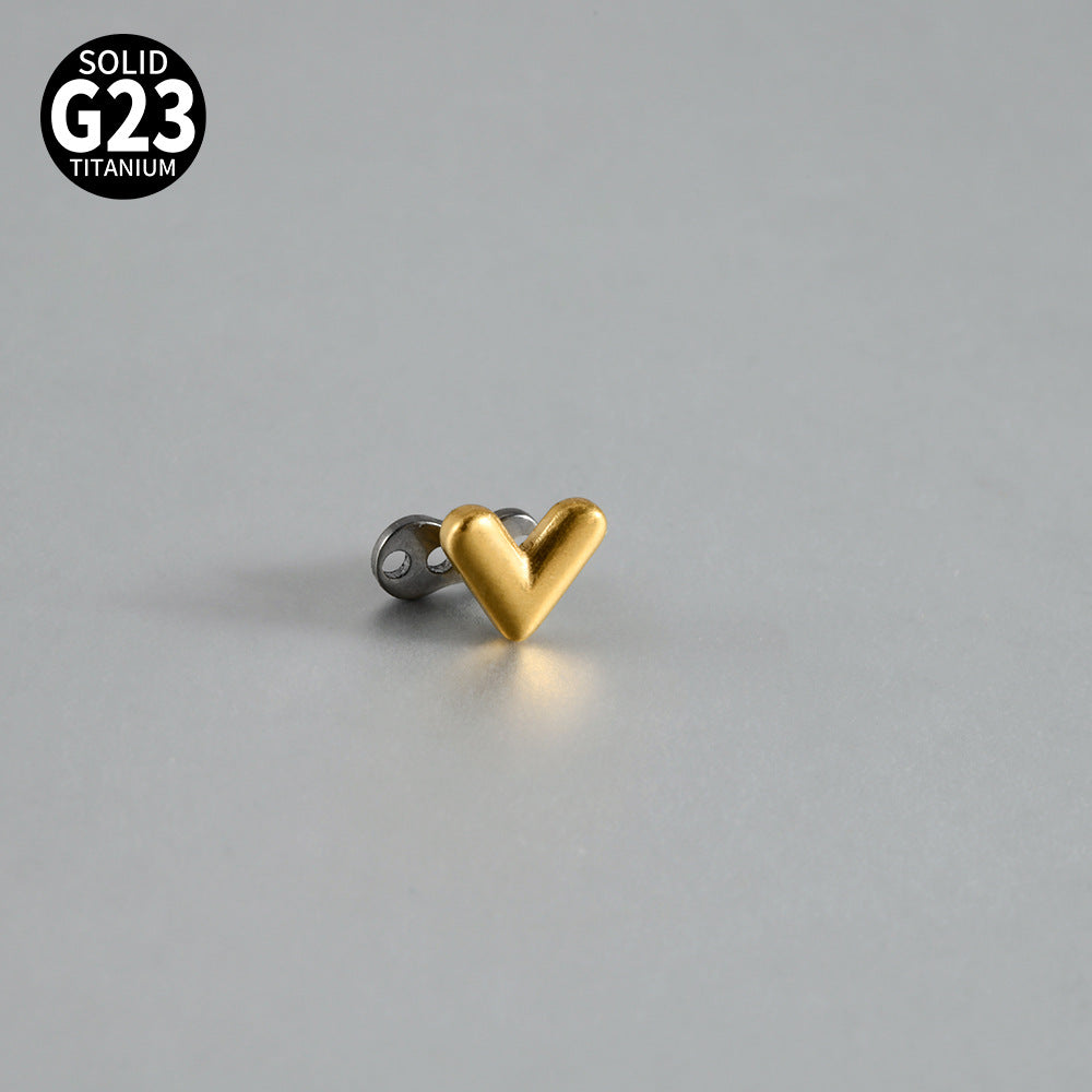 ASTM F136 Titanium Sweet Heart Dermal Anchor Implant – Classic Heart Skin Implant Piercing Jewelry