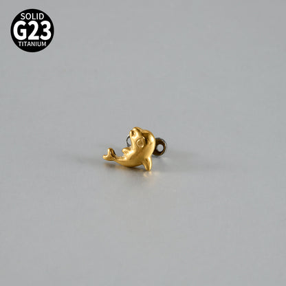 ASTM F136 Titanium Dolphin Dermal Anchor – Internally Threaded Surface & Collarbone Piercing Jewelry