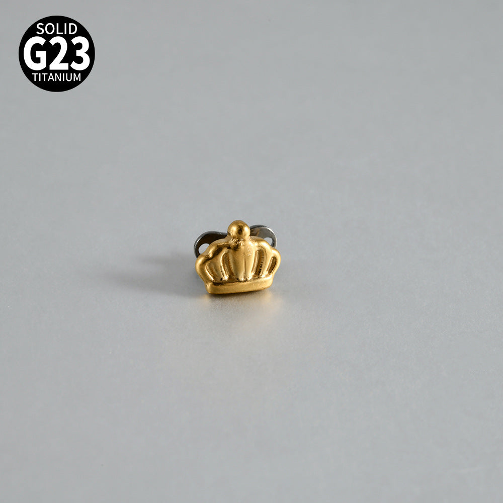 ASTM F136 Titanium Crown Dermal Anchor – Royal Eyebrow & Skin Implant Jewelry