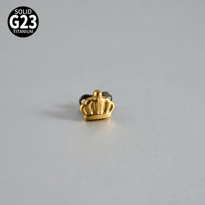 ASTM F136 Titanium Crown Dermal Anchor – Royal Eyebrow & Skin Implant Jewelry