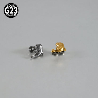 ASTM F136 Titanium Dolphin Dermal Anchor – Internally Threaded Surface & Collarbone Piercing Jewelry
