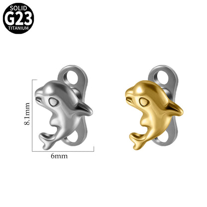 ASTM F136 Titanium Dolphin Dermal Anchor – Internally Threaded Surface & Collarbone Piercing Jewelry